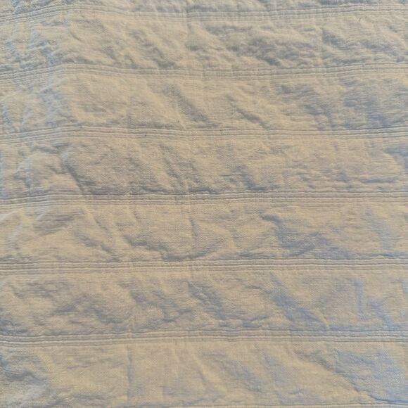 Docofil Matelasse Euro Pillow Shams Bright  White Cotton Portugal 30" Set of Two - Picture 6 of 6